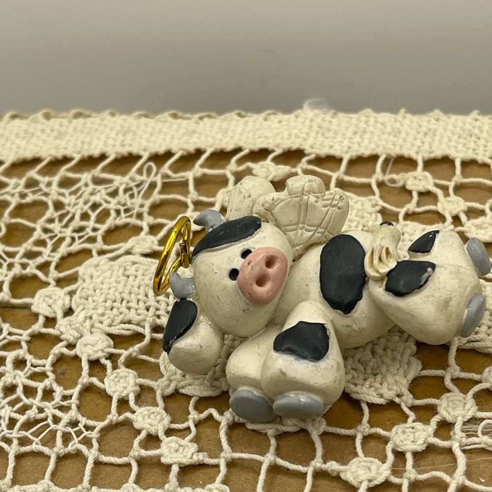 Charming‎ Cow Brooch with Gold Accents